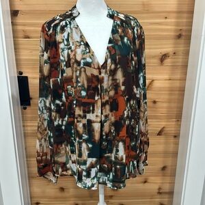 Pretty Fall Ladies Blouse XL